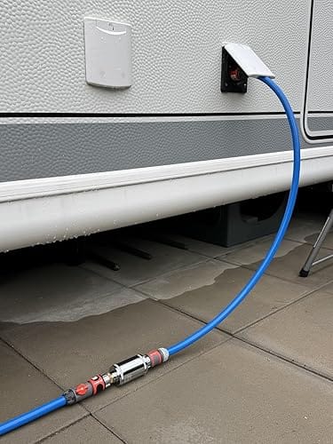 Filtro de manguera estéril con membrana de 0,2 µm para llenar el depósito de agua de autocaravana